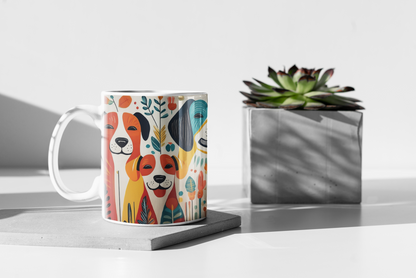Happy Dog Friends Mug